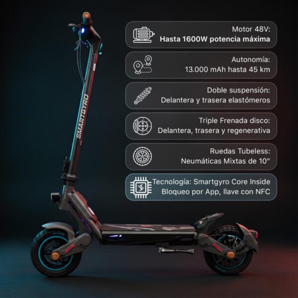 Patinete eléctrico smartGyro Rockway GL